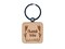 Thank You Flowers Border Engraved Wood Square Keychain Tag Charm